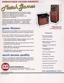 Match Games - Advertisement Flyer - Back Image
