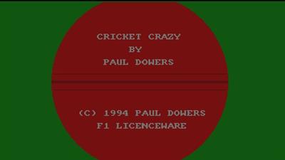 Cricket Crazy - Screenshot - Game Title Image