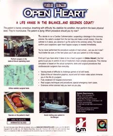 Virtual Surgeon: Open Heart - Box - Back Image