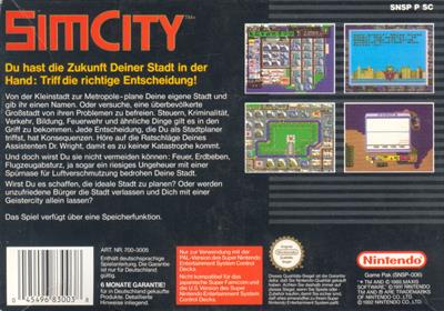 SimCity - Box - Back Image