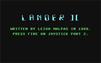 Lander II - Screenshot - Game Title Image