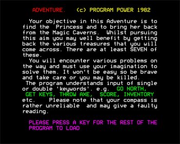 Adventure - Screenshot - Game Title Image