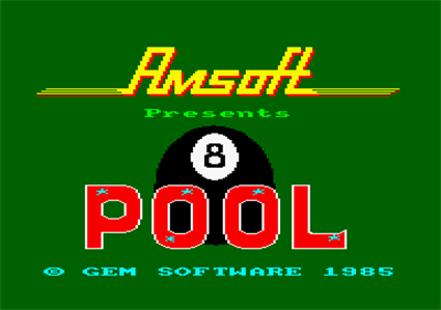 Alex Higgins' World Pool - Screenshot - Game Title Image