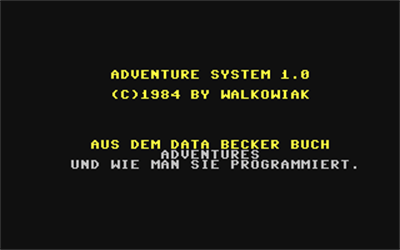 Adventure System - Screenshot - Game Title Image