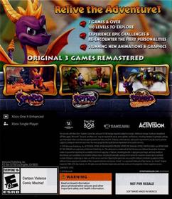 Spyro Reignited Trilogy - Box - Back Image