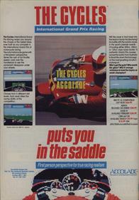 The Cycles: International Grand Prix Racing - Advertisement Flyer - Front Image