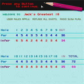 Jack Nicklaus' Greatest 18 Holes of Major Championship Golf - Screenshot - Gameplay