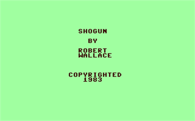 Shogun (Computermat) - Screenshot - Game Title Image