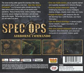 Spec Ops: Airborne Commando - Box - Back Image
