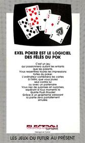 Exel Poker - Box - Back Image