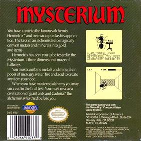 Mysterium - Box - Back Image