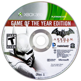 Batman: Arkham City: Game of the Year Edition - Disc Image