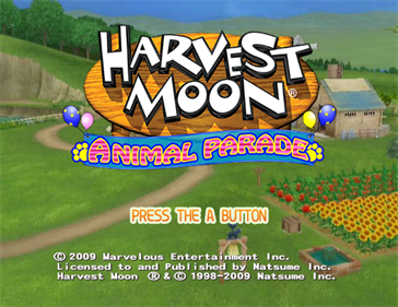Harvest Moon: Animal Parade - Screenshot - Game Title Image