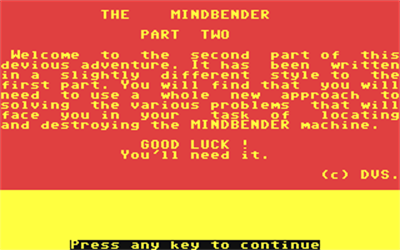 Mindbender (Gilsoft) - Screenshot - Game Title Image