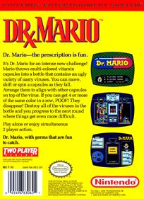 Dr. Mario - Box - Back Image