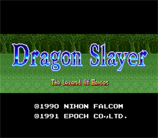 Dragon Slayer: Eiyuu Densetsu - Screenshot - Game Title Image