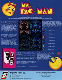 Ms. Pac-Man - Advertisement Flyer - Back