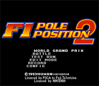 F1 Pole Position 2 - Screenshot - Game Title Image