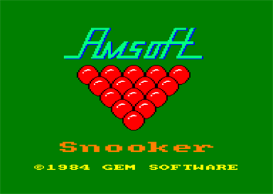 Snooker - Screenshot - Game Title Image