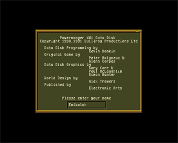 Powermonger: World War I Edition - Screenshot - Game Title Image