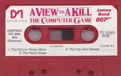 A View to a Kill: The Computer Game - Cart - Front Image