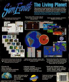 SimEarth: The Living Planet - Box - Back Image