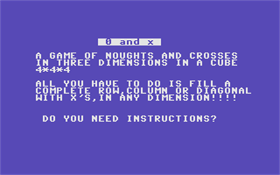 0 and X - Screenshot - Game Title Image