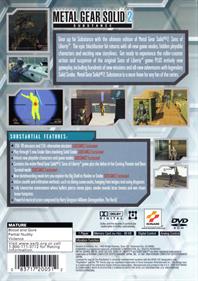 Metal Gear Solid 2: Substance - Box - Back Image