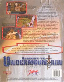 Descent to Undermountain - Box - Back Image