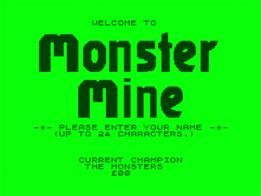 Monster Mine - Screenshot - Game Title Image