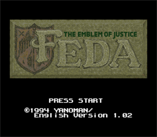 FEDA: The Emblem of Justice - Screenshot - Game Title Image