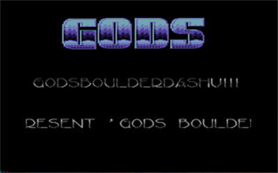 Gods Boulder Dash 8 - Screenshot - Game Title Image