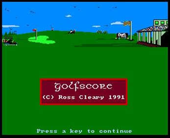Golf Score - Screenshot - Game Title Image