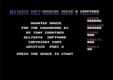 Haunted House (Alligata Software) - Screenshot - Game Title Image