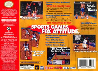 Fox Sports College Hoops '99 - Box - Back Image