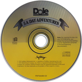 Dole 5 A Day Adventures - Disc Image