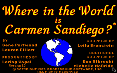 Where in the World is Carmen Sandiego? - Screenshot - Game Title