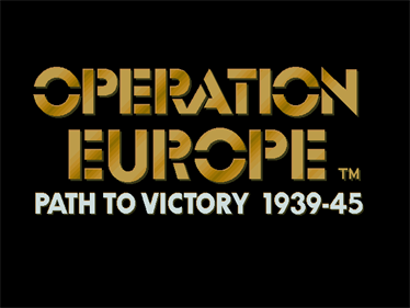 Operation Europe: Path to Victory 1939-45 - Screenshot - Game Title Image