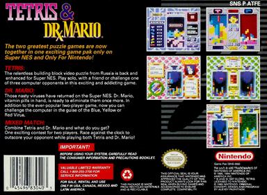 Tetris & Dr. Mario - Box - Back Image