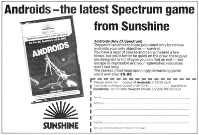 Androids - Advertisement Flyer - Front Image