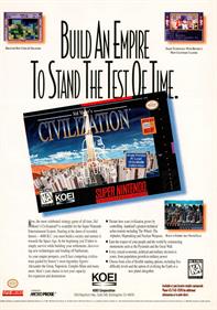 Sid Meier's Civilization - Advertisement Flyer - Front Image