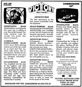 Hospital Adventure (Victory Software) - Advertisement Flyer - Front Image