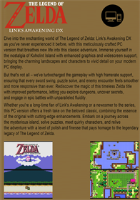 The Legend of Zelda: Link's Awakening DX HD - Box - Back - Reconstructed Image