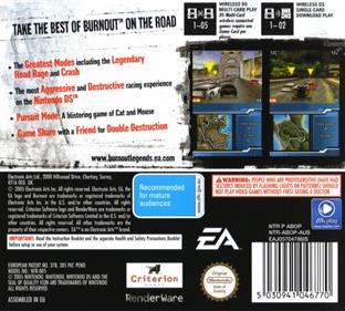 Burnout Legends - Box - Back Image