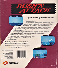 Rush'n Attack - Box - Back Image