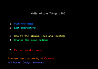 Halls of the Things - Screenshot - Game Select Image