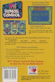 MTV Remote Control - Box - Back Image