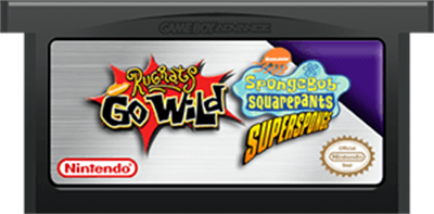 2 Games in 1: Rugrats: Go Wild + SpongeBob SquarePants: SuperSponge - Fanart - Cart - Front