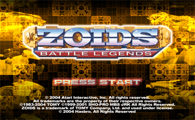Zoids: Battle Legends - Screenshot - Game Title Image