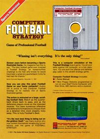 Computer Football Strategy - Box - Back Image